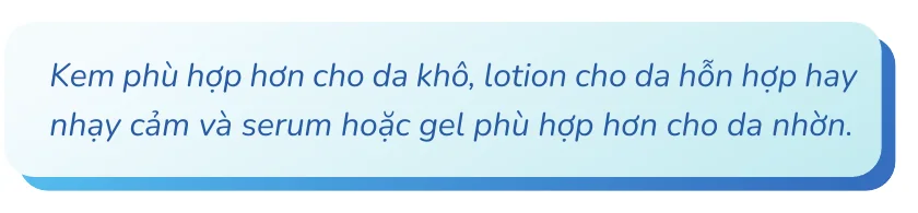 Minh hoạ trong chương “Dưỡng ẩm cho da mụn” — sách Hiểu mụn để hết mụn