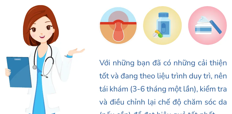 Minh hoạ trong chương “Những nguyên tắc chung trong chăm sóc da mụn” — sách Hiểu mụn để hết mụn