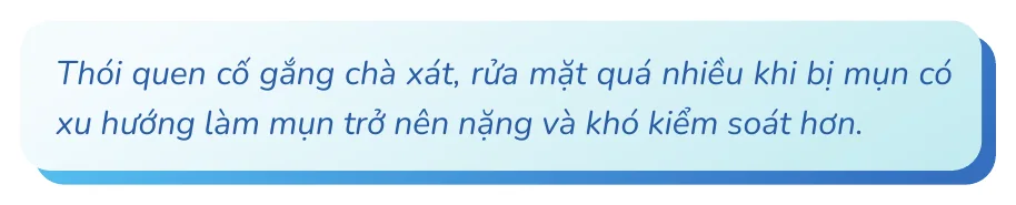 Minh hoạ trong chương “Rửa mặt cho da mụn” — sách Hiểu mụn để hết mụn