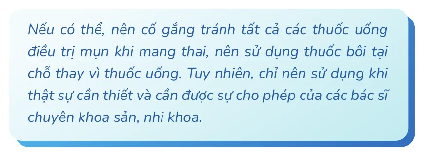Minh hoạ trong chương “Trị mụn khi mang thai cần lưu ý gì” — sách Hiểu mụn để hết mụn