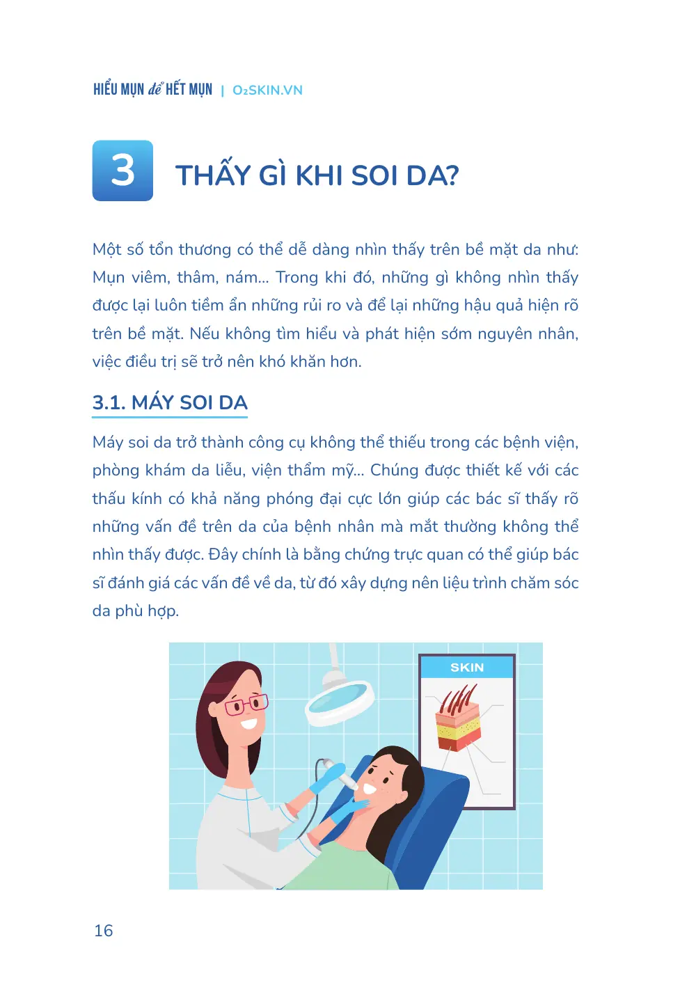 Trang 016 bản in của sách Hiểu mụn để hết mụn