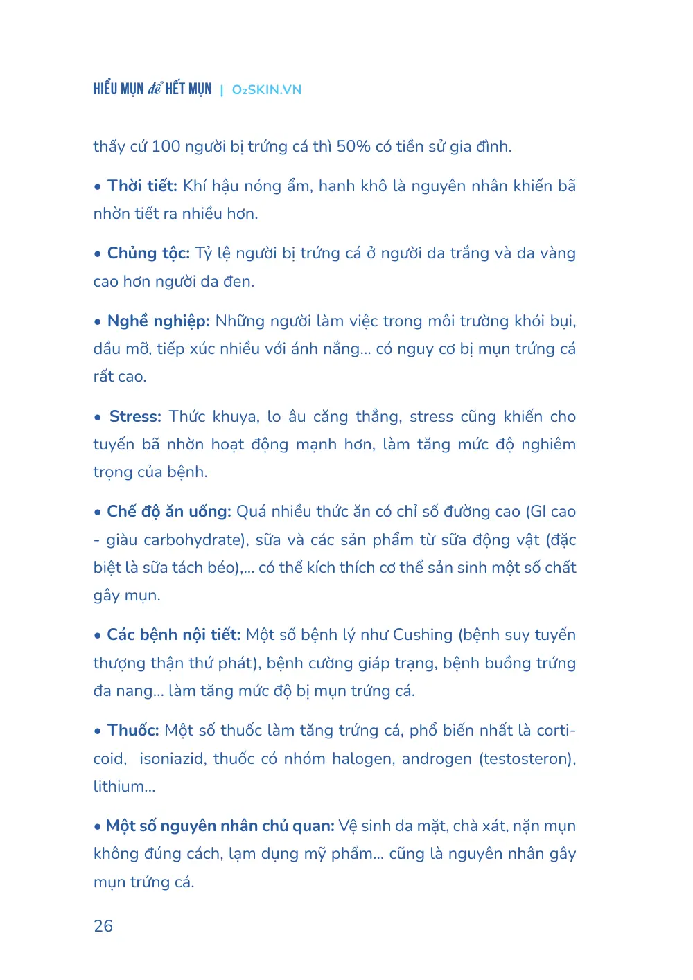 Trang 026 bản in của sách Hiểu mụn để hết mụn