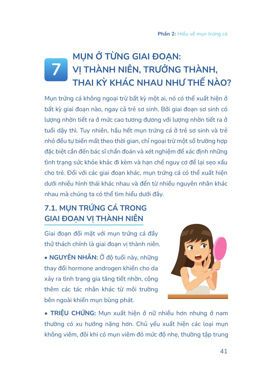 Trang 041 bản in của sách Hiểu mụn để hết mụn