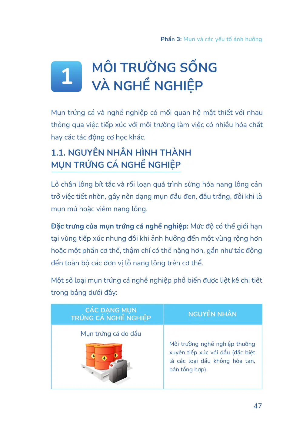 Trang 047 bản in của sách Hiểu mụn để hết mụn
