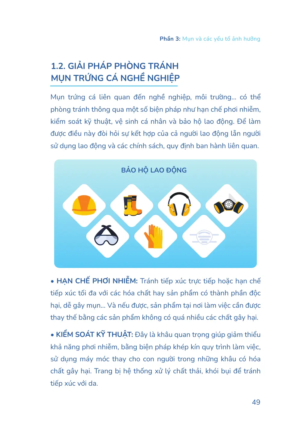 Trang 049 bản in của sách Hiểu mụn để hết mụn
