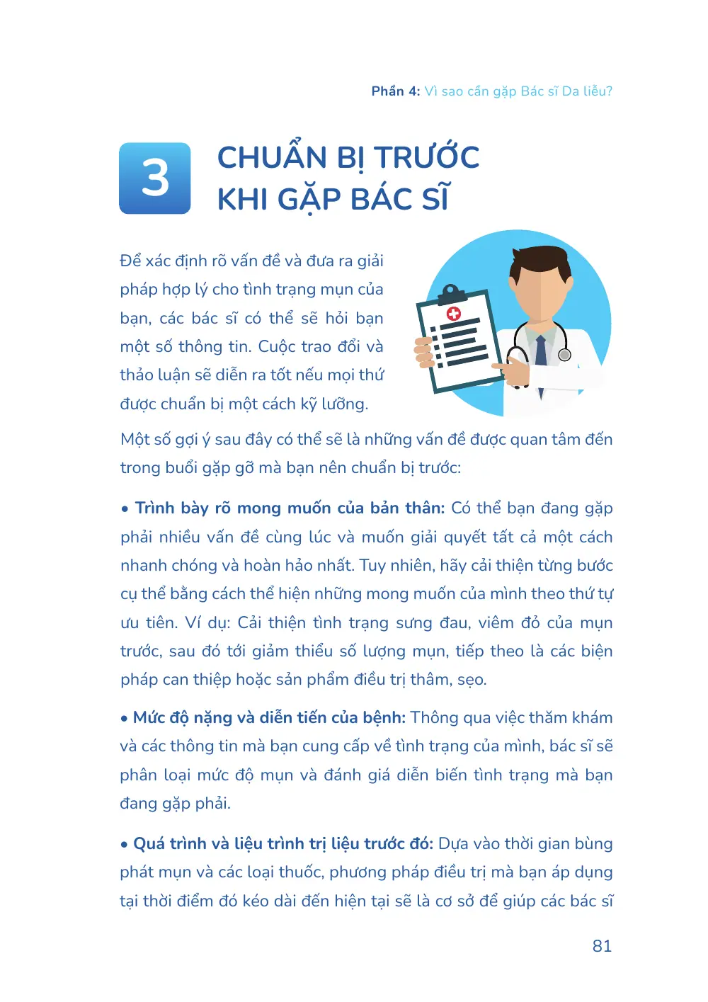 Trang 081 bản in của sách Hiểu mụn để hết mụn