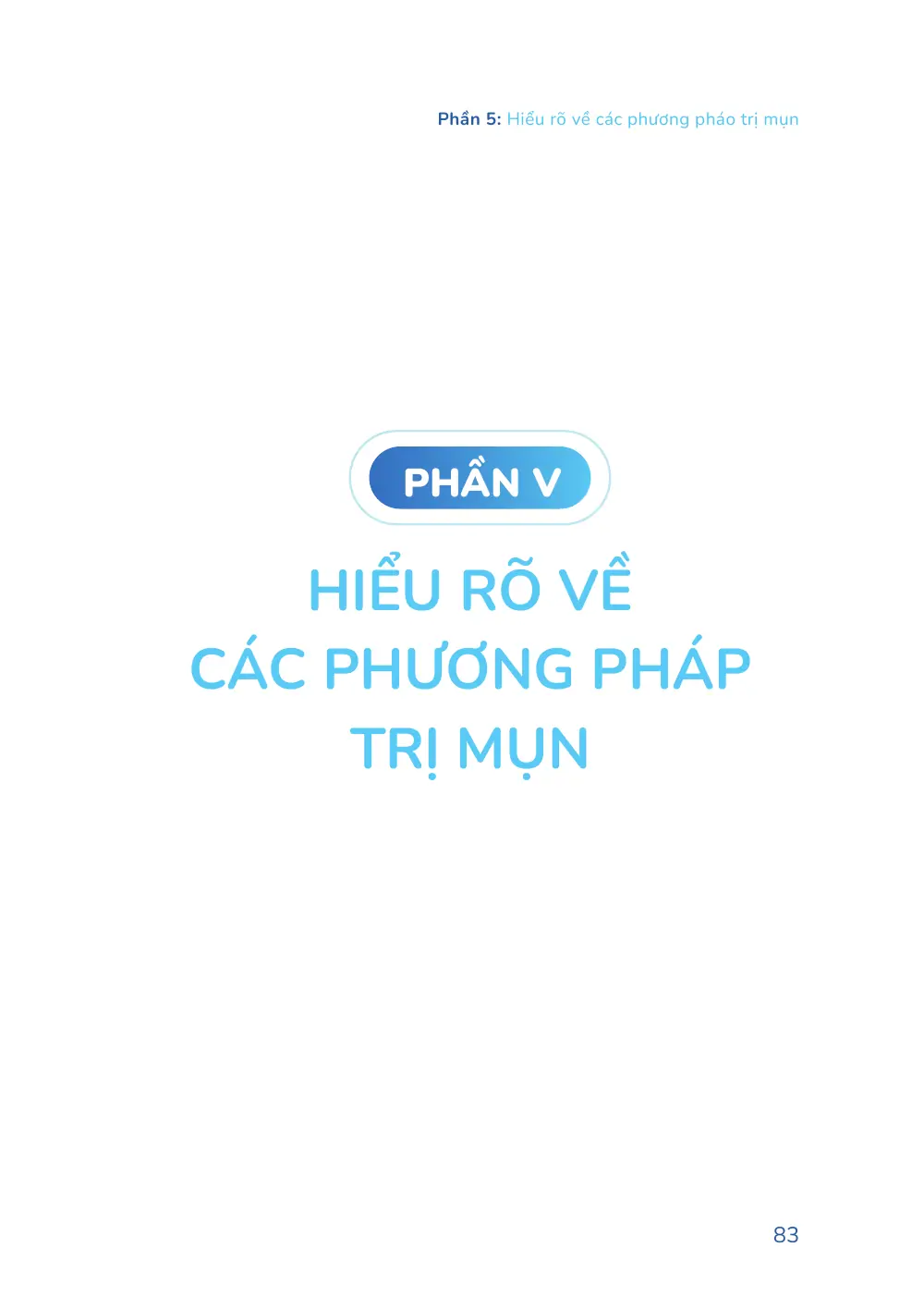 Trang 083 bản in của sách Hiểu mụn để hết mụn