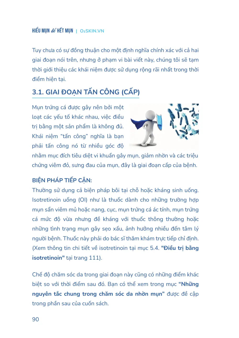 Trang 090 bản in của sách Hiểu mụn để hết mụn