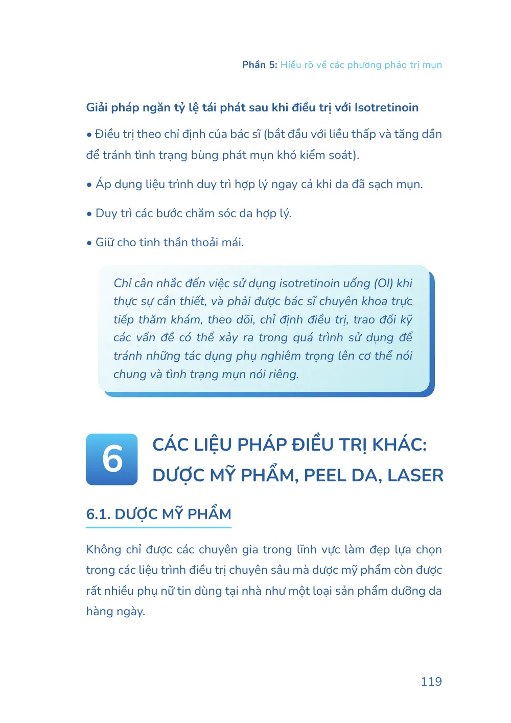 Trang 119 bản in của sách Hiểu mụn để hết mụn