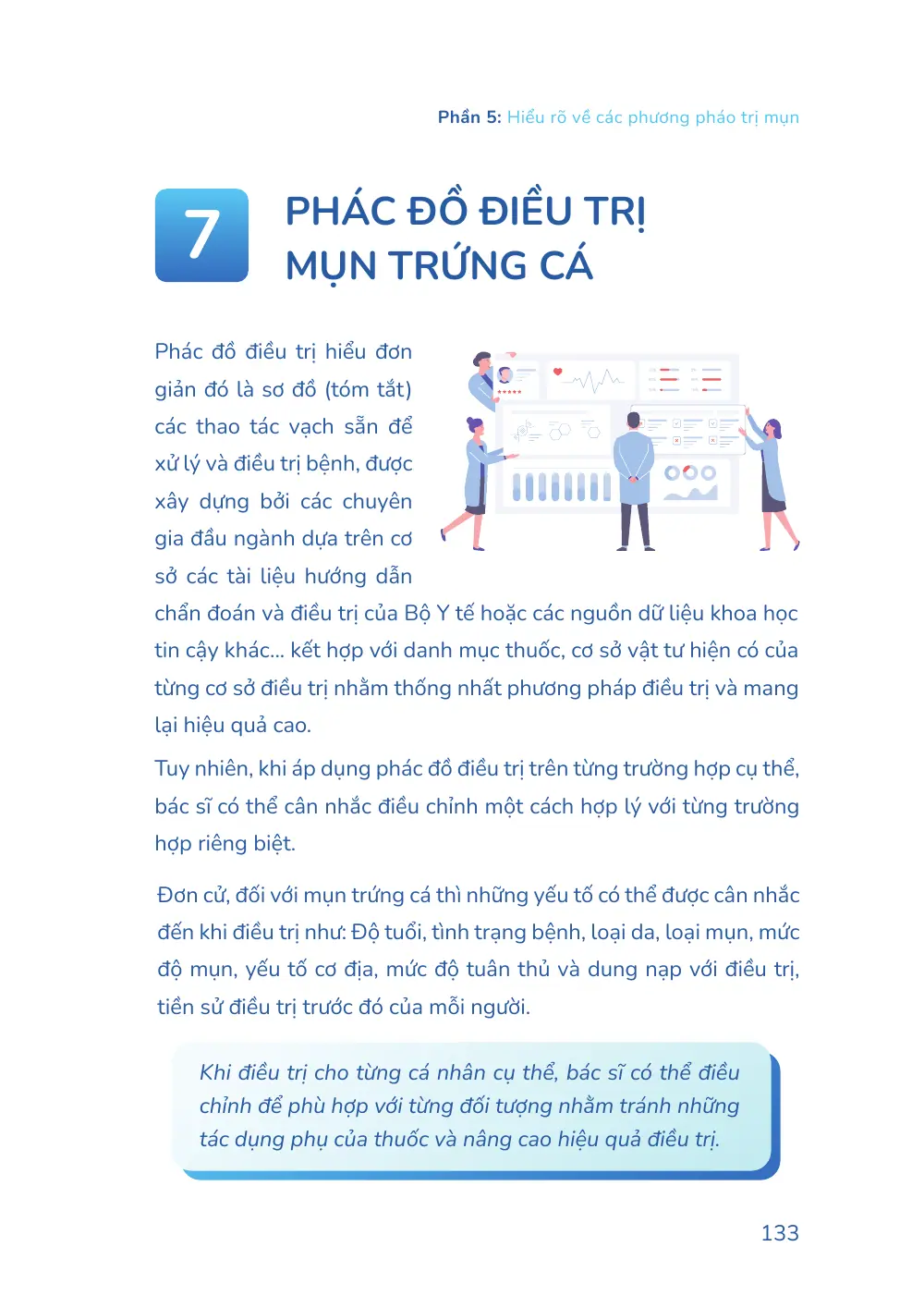 Trang 133 bản in của sách Hiểu mụn để hết mụn