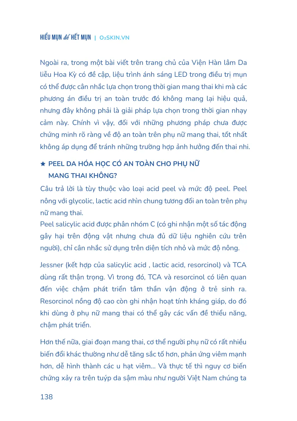 Trang 138 bản in của sách Hiểu mụn để hết mụn