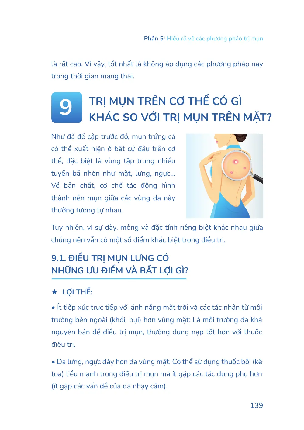 Trang 139 bản in của sách Hiểu mụn để hết mụn