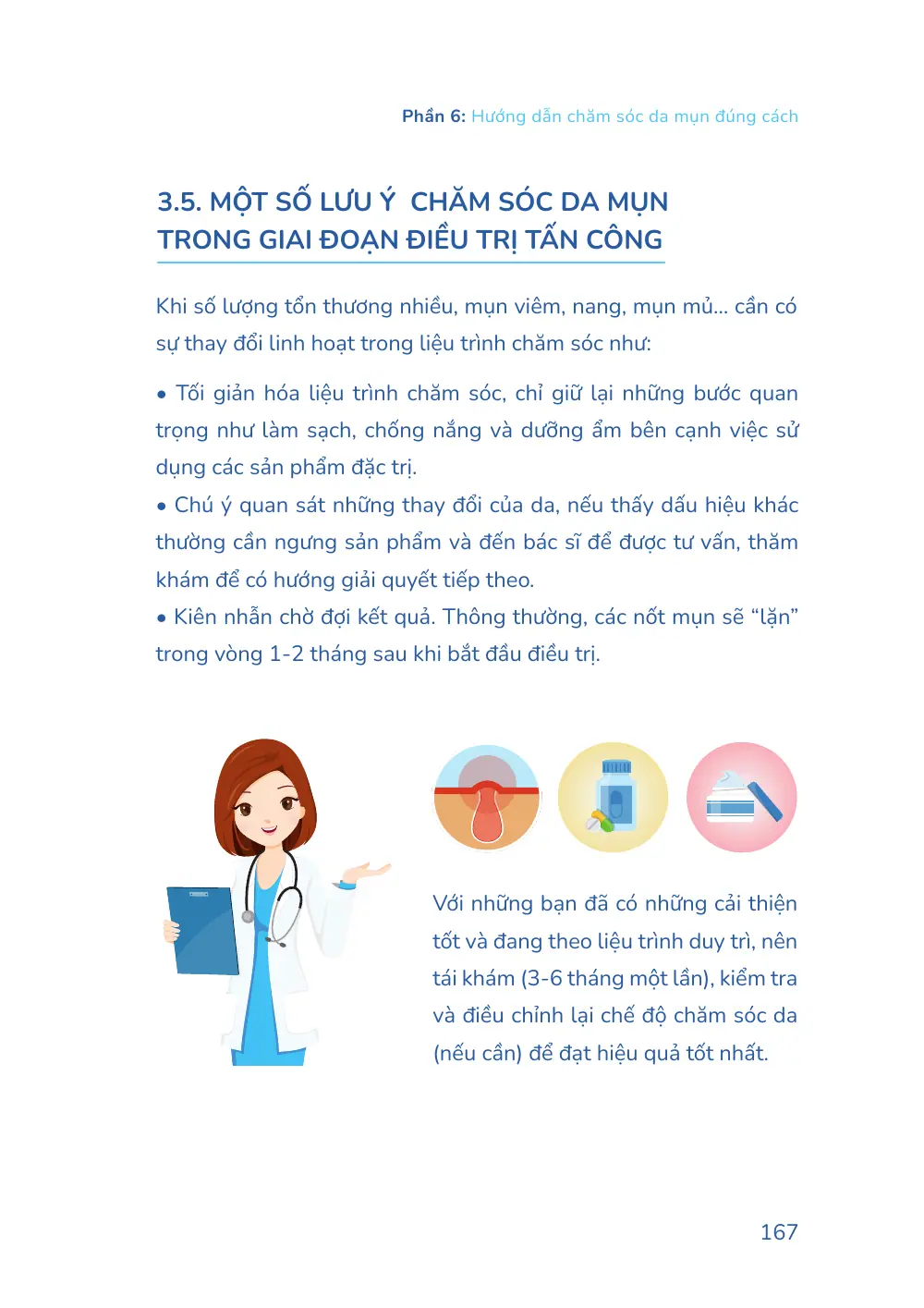 Trang 167 bản in của sách Hiểu mụn để hết mụn
