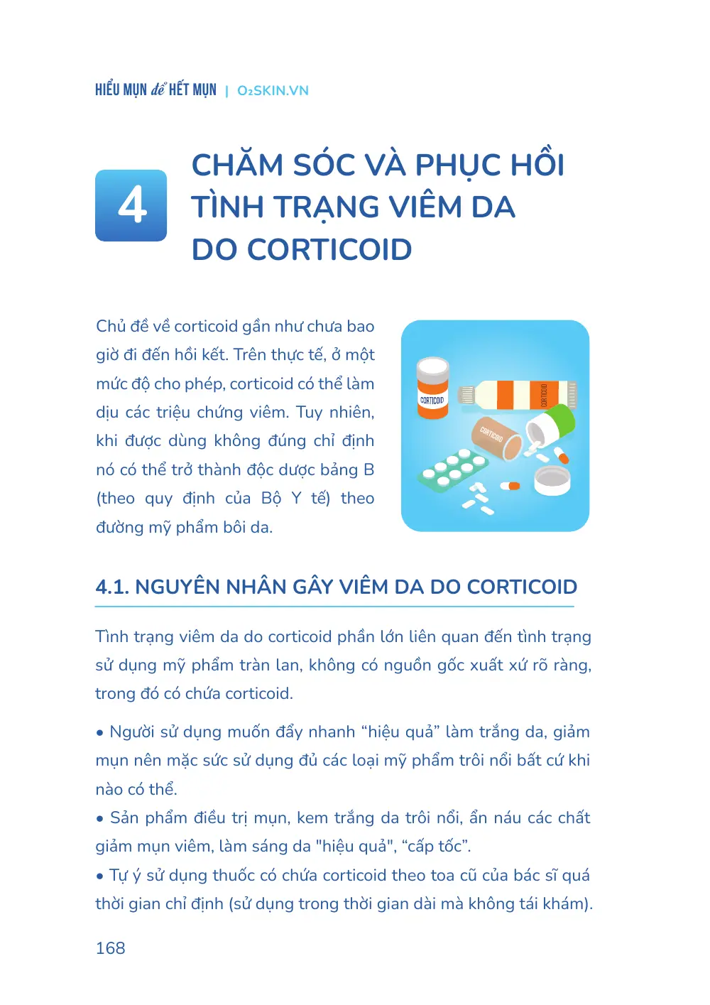 Trang 168 bản in của sách Hiểu mụn để hết mụn