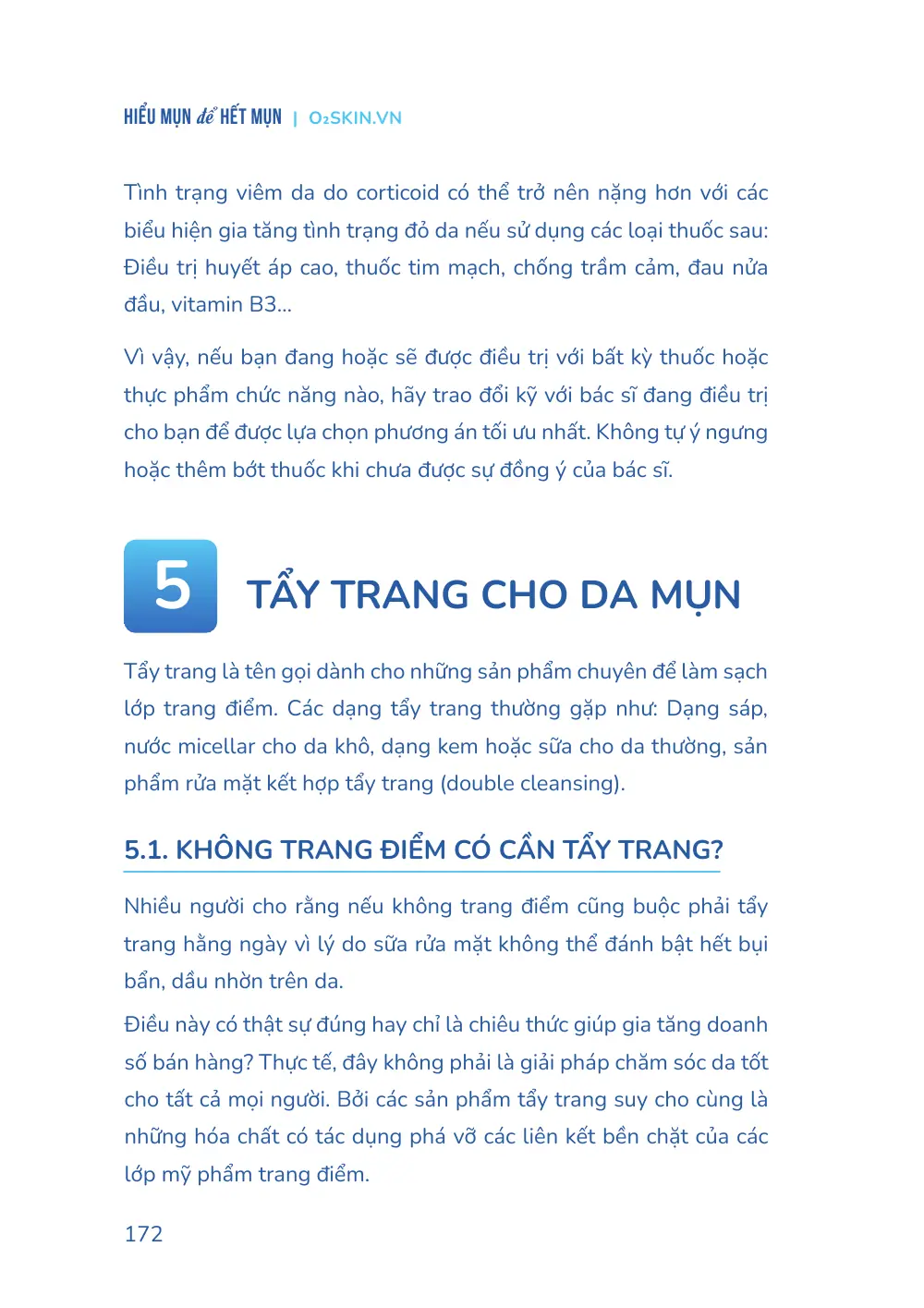 Trang 172 bản in của sách Hiểu mụn để hết mụn