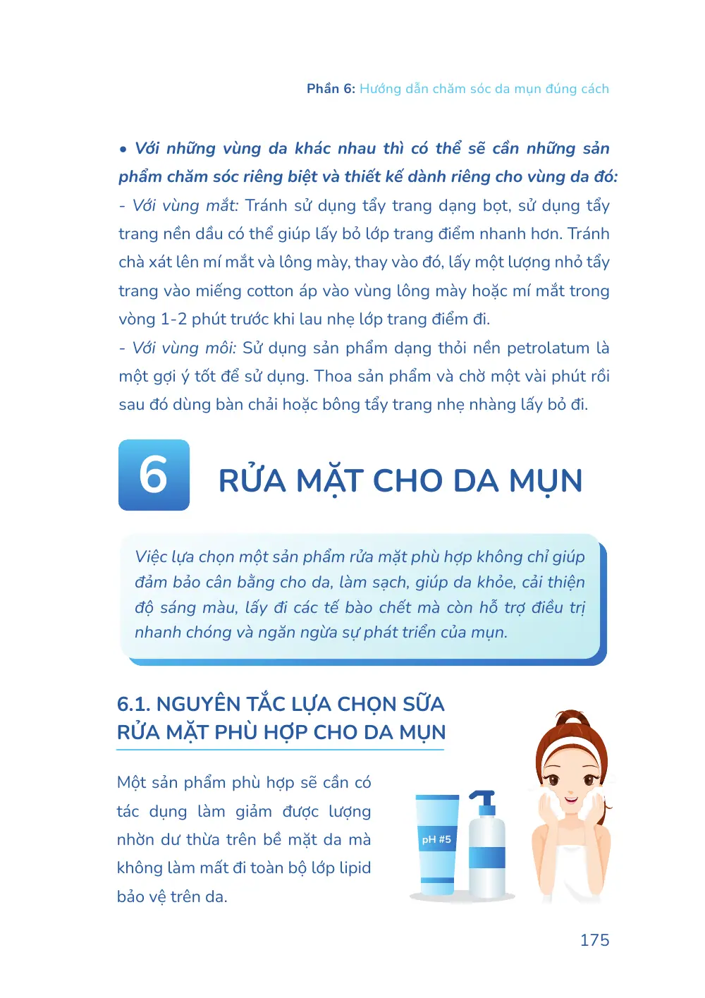 Trang 175 bản in của sách Hiểu mụn để hết mụn