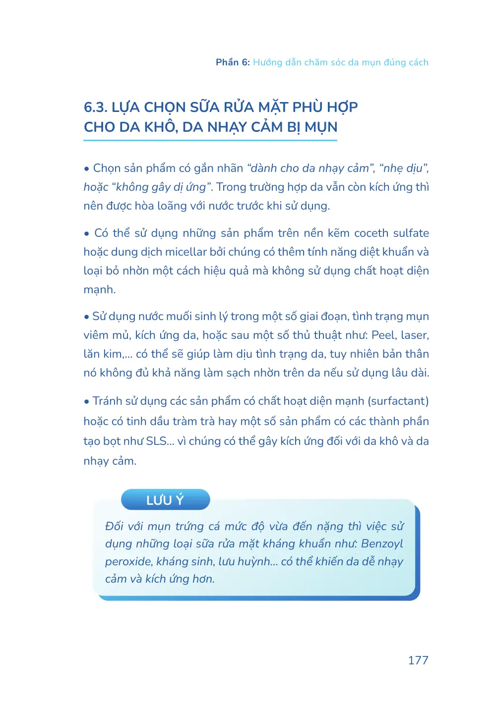 Trang 177 bản in của sách Hiểu mụn để hết mụn