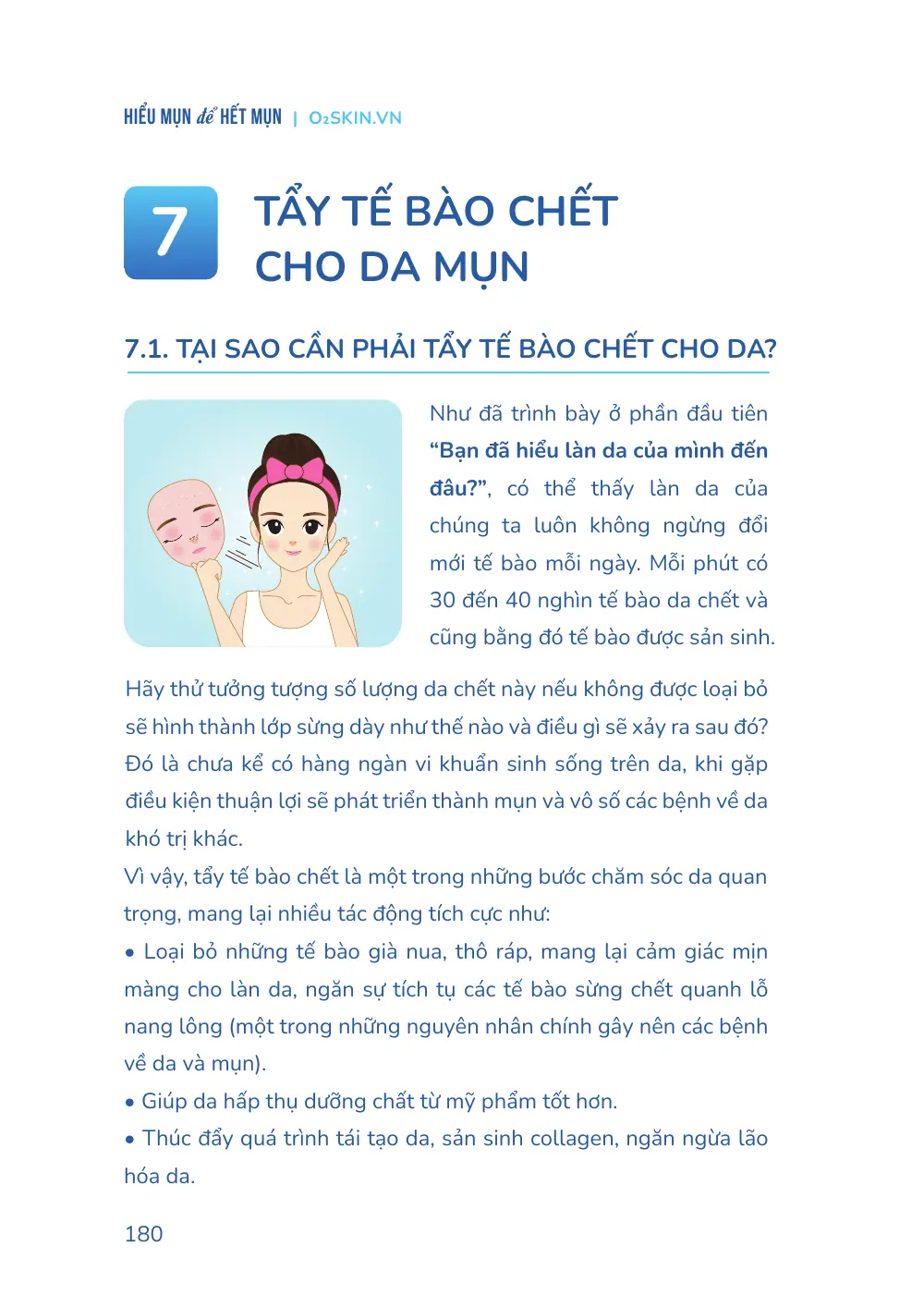 Trang 180 bản in của sách Hiểu mụn để hết mụn