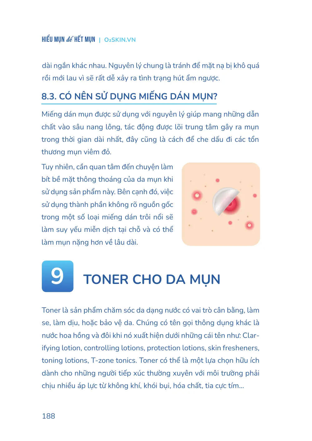 Trang 188 bản in của sách Hiểu mụn để hết mụn