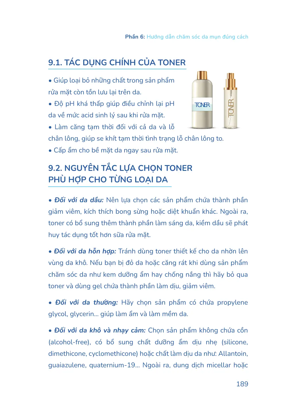 Trang 189 bản in của sách Hiểu mụn để hết mụn