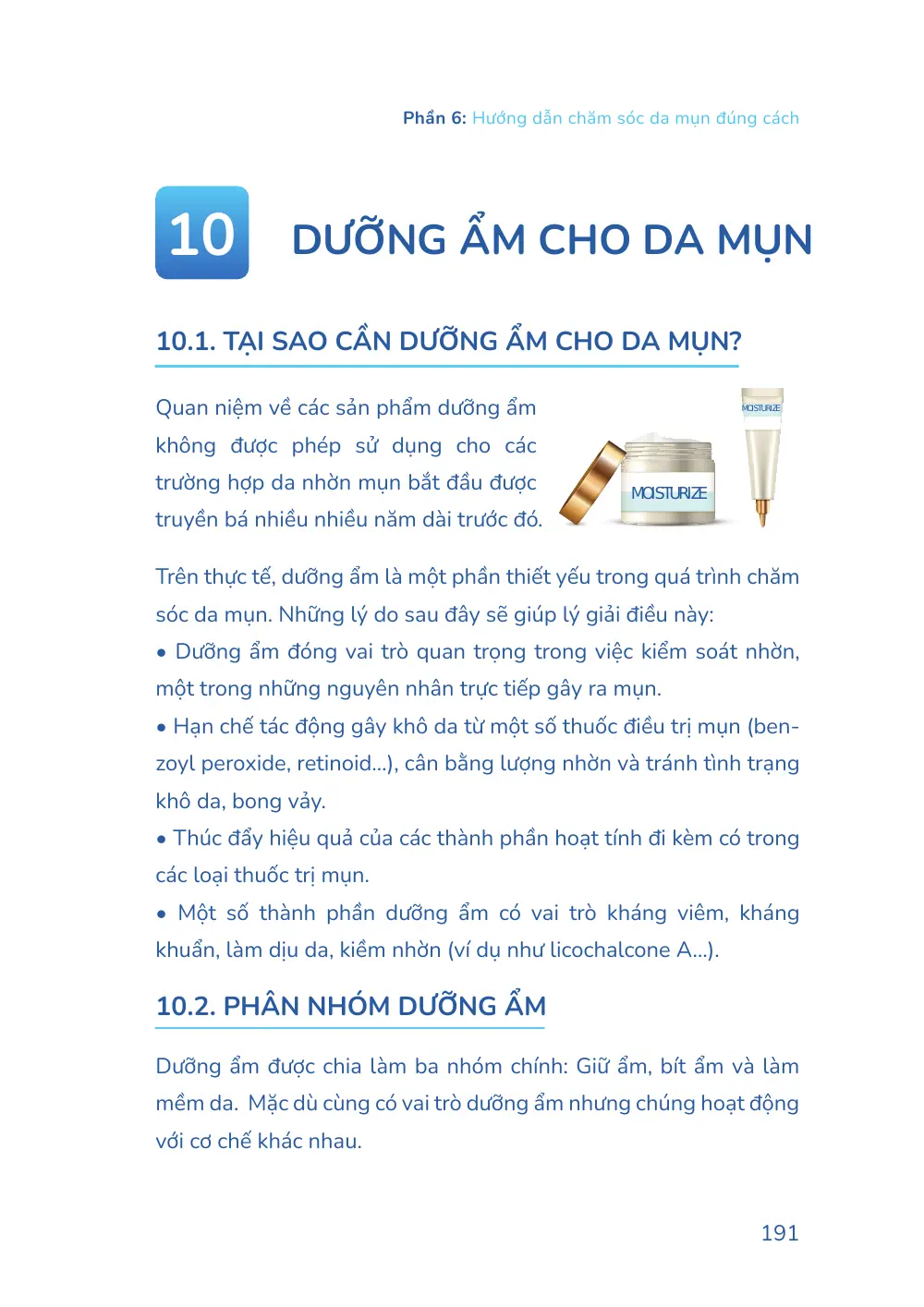 Trang 191 bản in của sách Hiểu mụn để hết mụn