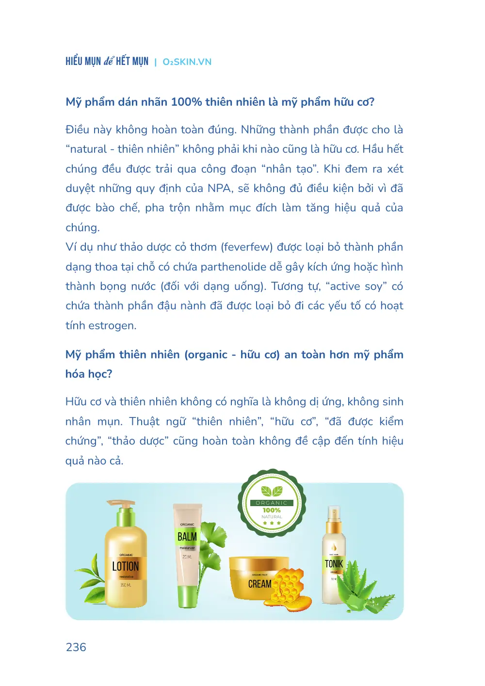 Trang 236 bản in của sách Hiểu mụn để hết mụn