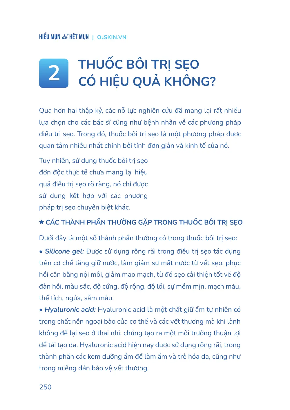 Trang 250 bản in của sách Hiểu mụn để hết mụn