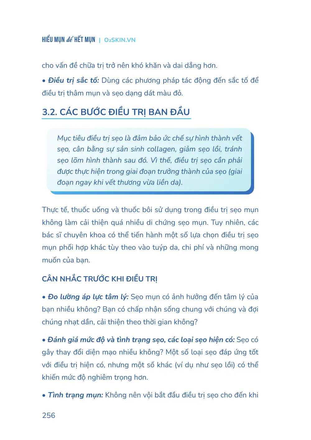Trang 256 bản in của sách Hiểu mụn để hết mụn