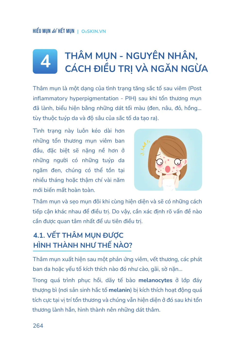 Trang 264 bản in của sách Hiểu mụn để hết mụn