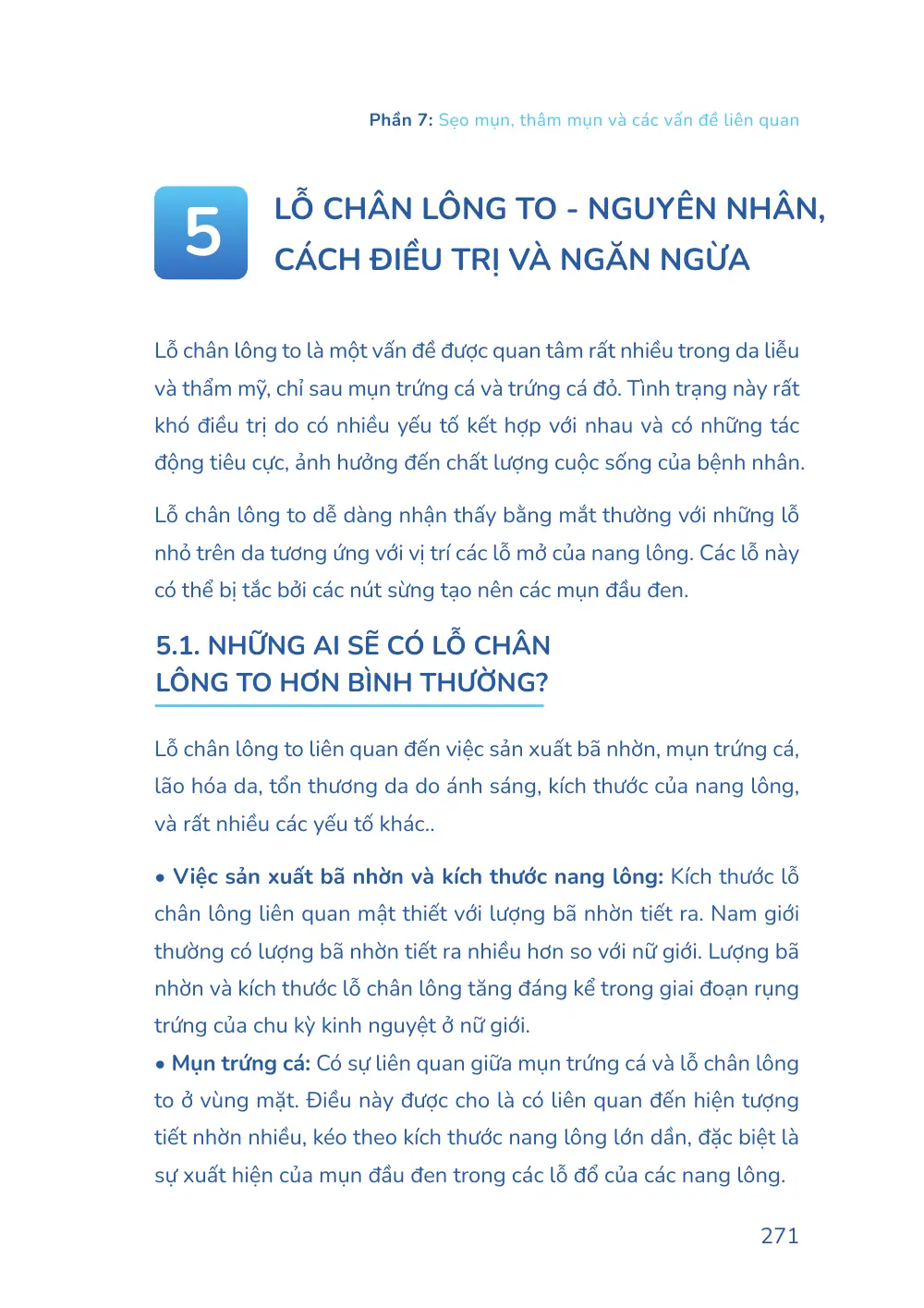 Trang 271 bản in của sách Hiểu mụn để hết mụn