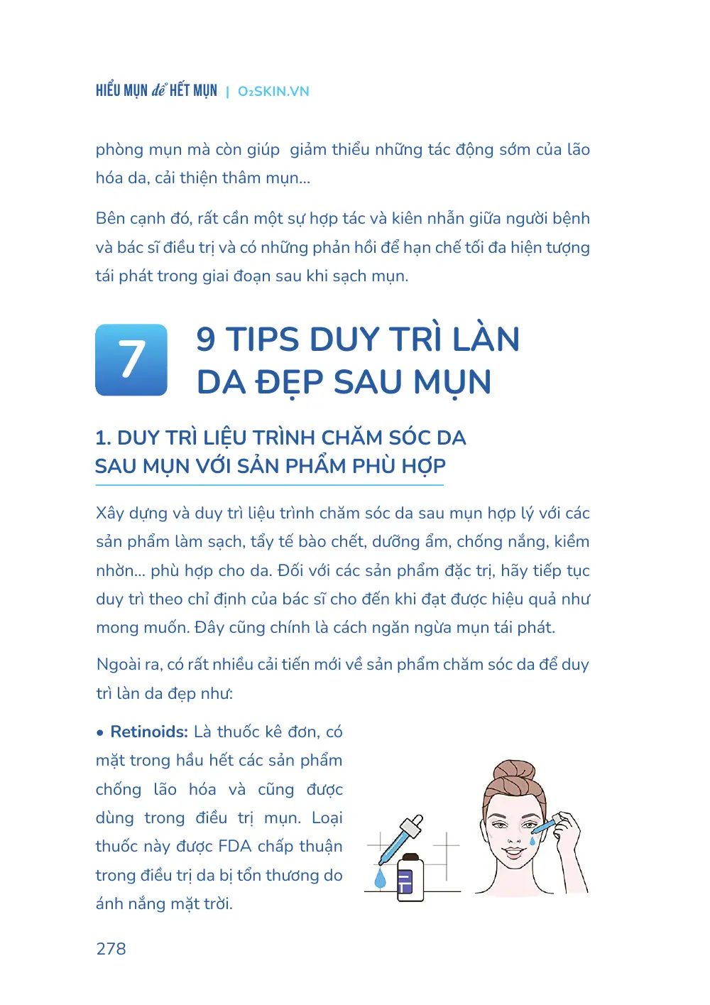 Trang 278 bản in của sách Hiểu mụn để hết mụn