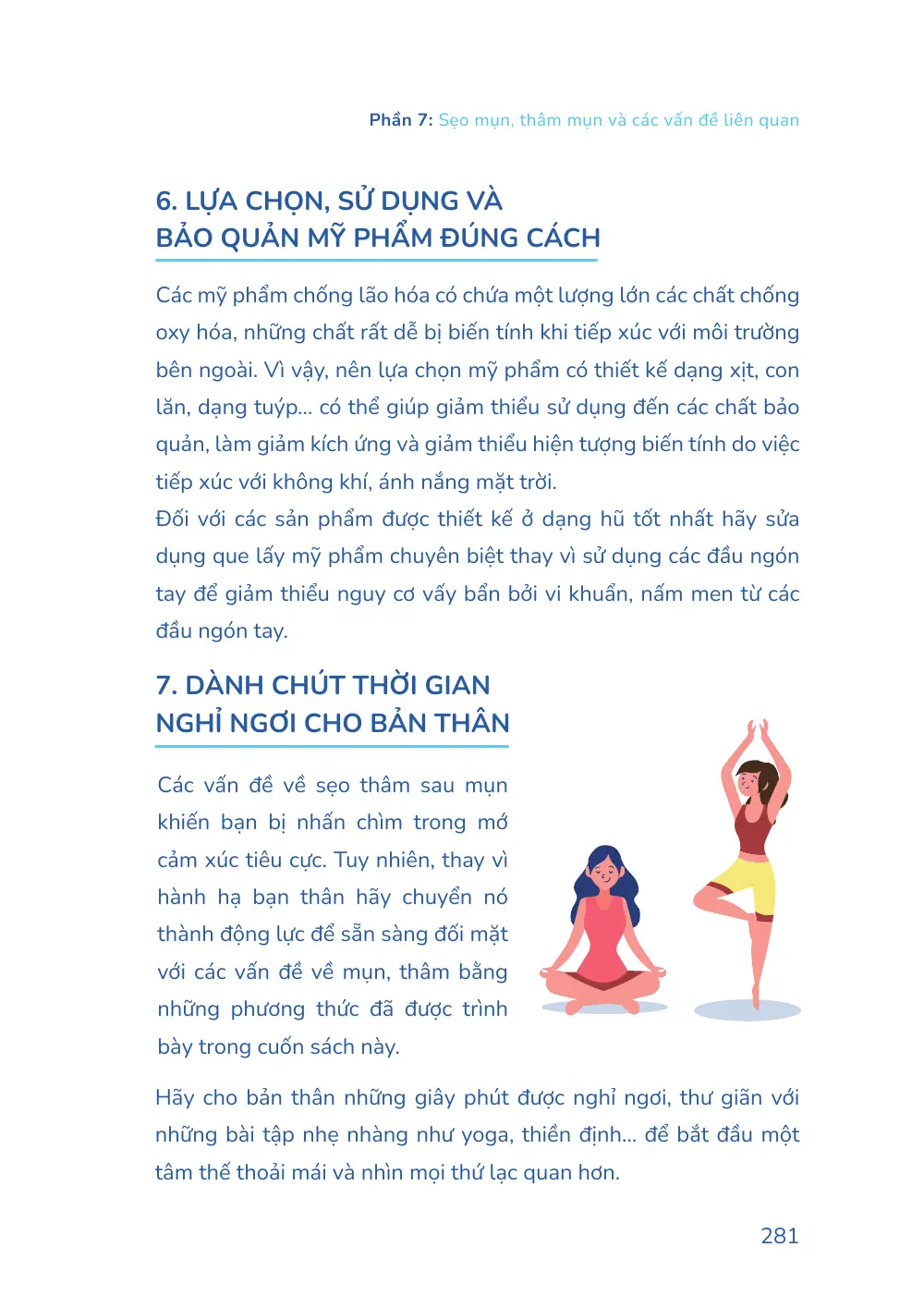 Trang 281 bản in của sách Hiểu mụn để hết mụn