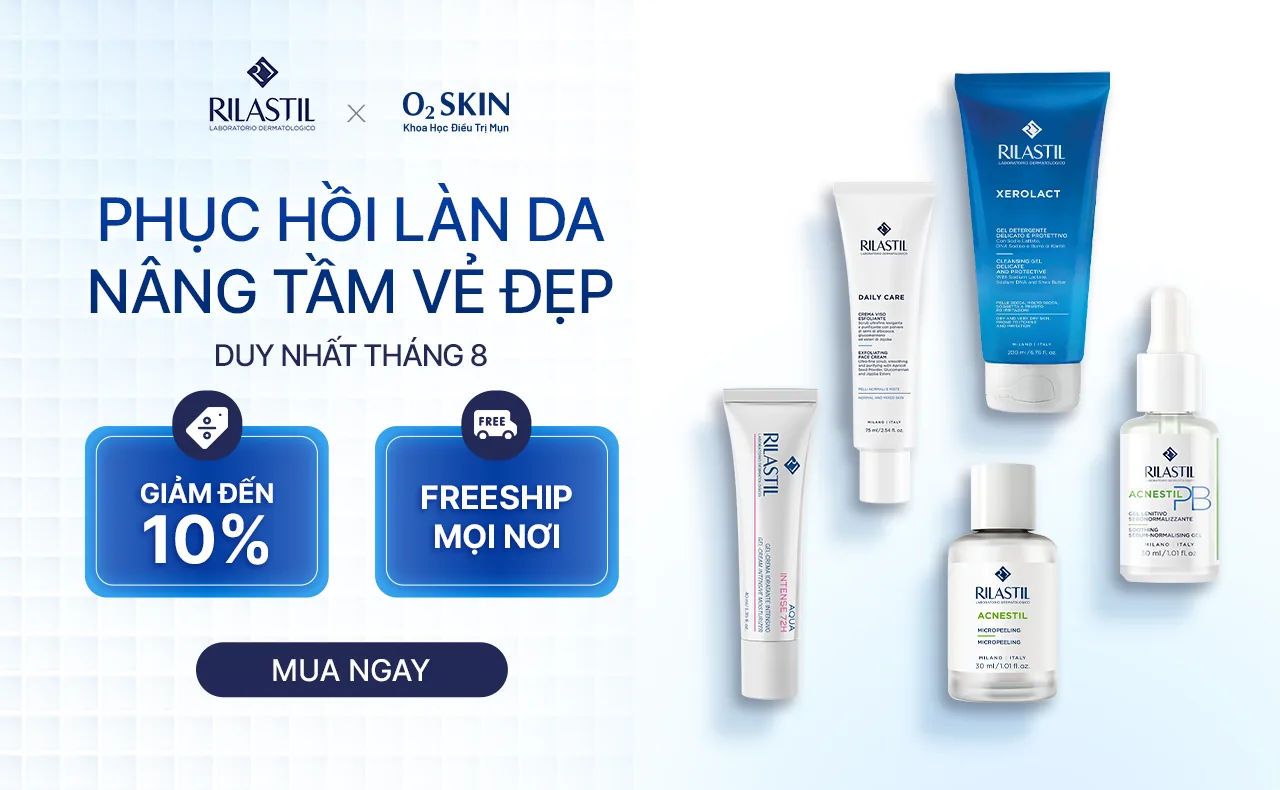 Rilastil × O2 SKIN – phục hồi làn da
