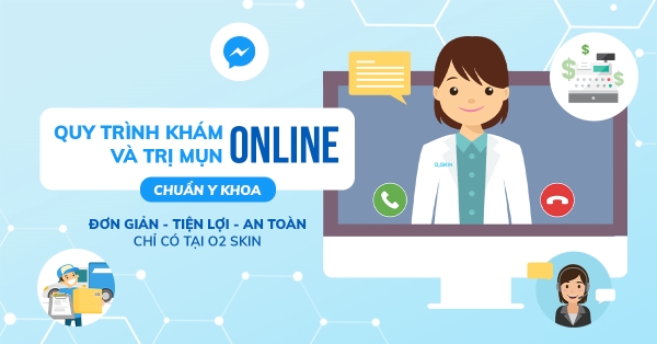 Liên hệ Hotline 1900 3147 để đăng ký Khám mụn online với bác sĩ da liễu