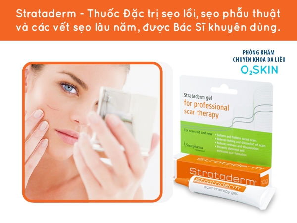 Strataderm trị sẹo lõm khi bị thủy đậu hiệu quả.