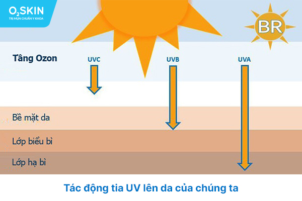 Tác động tia UV lên da của chúng ta.