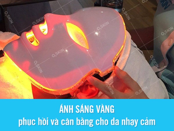 Ánh sáng vàng (bước sóng 590nm, giữa ánh sáng lam và đỏ)