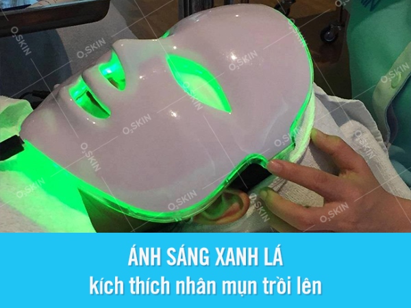 Ánh sáng xanh lá (bước sóng 515 nm, giữa ánh sáng lam và vàng)