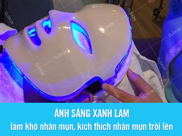 Ánh sáng xanh lam (bước sóng 415 nm, giữa ánh sáng tía và đỏ)