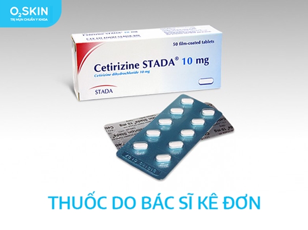 thuốc Cetirizine uống trị mụn