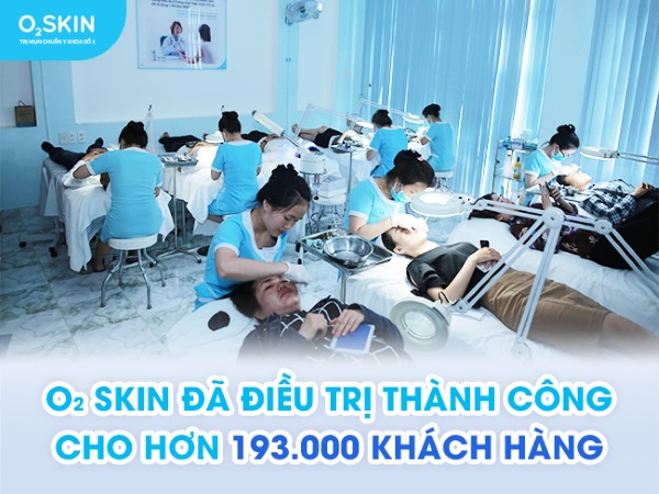 O₂ SKIN đã điều trị mụn thành công cho hơn 193000 trường hợp bị mụn.