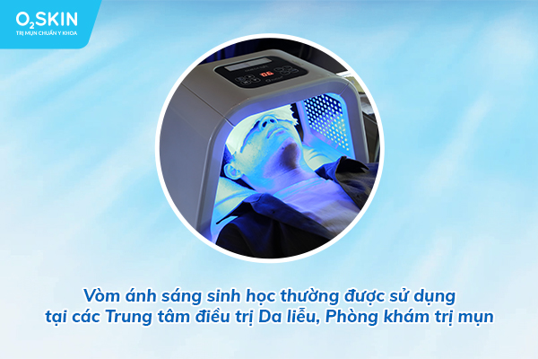 Vòm ánh sáng sinh học thường được sử dụng tại các Trung tâm điều trị Da liễu, Phòng khám trị mụn.