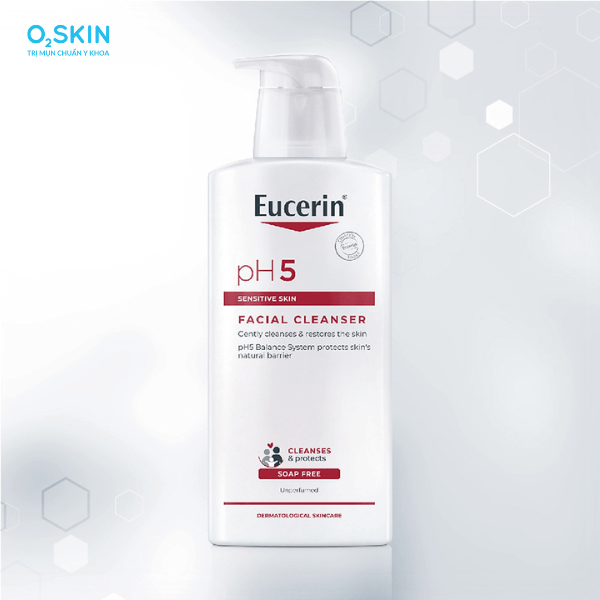 Sữa rửa mặt da khô Eucerin PH5 Facial Cleanser Sensitive Skin