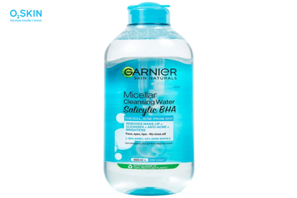 Nước tẩy trang Garnier Skin Naturals Micellar Cleansing Water Salicylic BHA