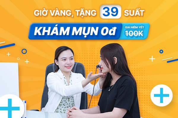 giờ vàng, tặng suất khám mụn 0đ