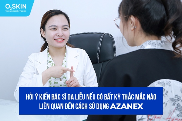 Azanex được dùng ngoài da để điều trị mụn trứng cá