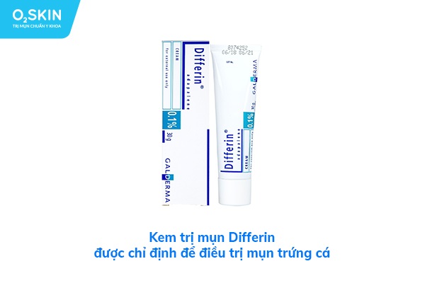 Kem trị mụn Differin được chỉ định để điều tr