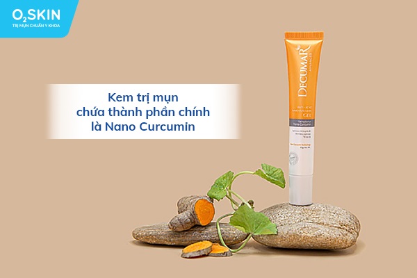 Kem trị mụn chứa thành phần chính là Nano Curcumin