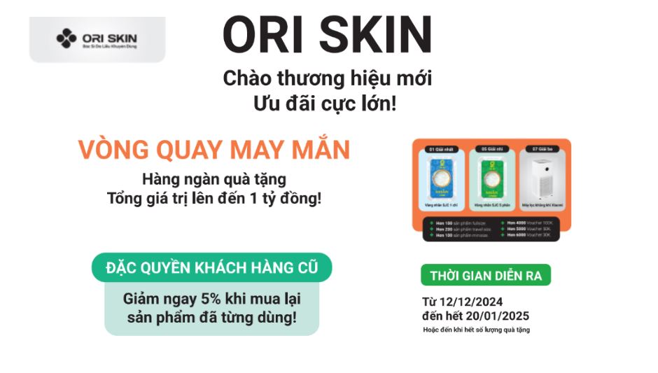 Thông báo ra mắt thương hiệu mới ORI SKIN