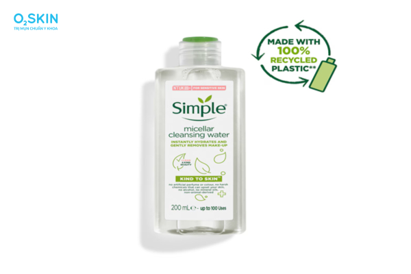 Nước tẩy trang da nhạy cảm Simple Micellar